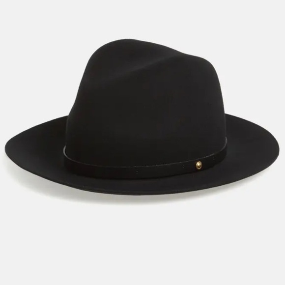 RAG AND BONE Floppy Brim Felted Wool Fedora, BLACK NEW MEDIUM - Picture 2 of 9
